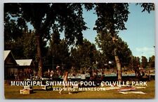 Postcard MN Red Wing Municipal Swimming Pool Colville Park A37 picture