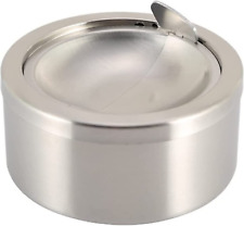 Stainless Steel Windproof Ashtray with Lid Flip Top Ashtray for Indoor or Outdoo picture
