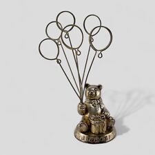 Godinger Teddy Bear Silver Photo Picture/ Card Holder 10.5
