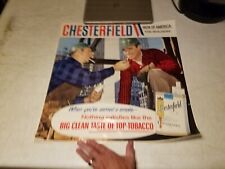 OLD  1950s CHESTERFIELD CIGARETTE TOBACCO SIGN COUNTRY STORE picture