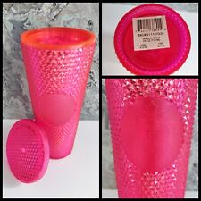 STARBUCKS 2019 PINK DIAMOND STUDDED COLD CUP TUMBLER VENTI 24OZ _ MISSING STRAW picture