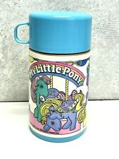 Vintage 1989 My Little Pony Merry Go Round Ponies  Blue Thermos picture