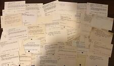 Lot of 50 Vintage Library Card Catalog Index Cards 5