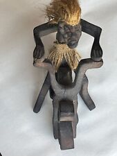 Hand Carved African Figure Motorcycle Tiki picture