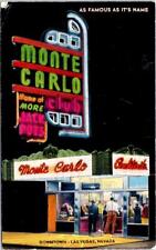 1954, Monte Carlo Club Casino, LAS VEGAS, Nevada Chrome Postcard picture