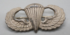 WWII Sterling Army 17th, 82nd or 101st Airborne Paratrooper Jump Wings Badge picture
