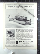 1957 ADVERTISING for Matthews Co 42 Convertible Sedan motor yacht boat picture