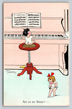 Antique German PC Jack Number Ach so ein Walzer Babies Play Piano Dance Waltz picture