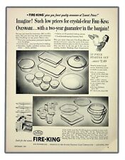 1954 Fire-King Crystal-Clear Ovenware Casserole Loaf Pan Vintage Print Ad picture