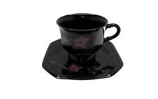 Vintage Mikasa Color Trend Dr 701 Ebony Meadow Cup and Saucer japan. picture