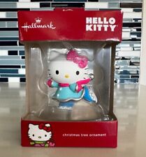 Hallmark Sanrio Hello Kitty Christmas Tree Ornament Ice Skating Pink Blue  2019 picture