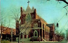 St Marys Roman Catholic Church Poughkeepsie New York Streetview Chrome Postcard picture