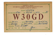 Ham Radio Vintage QSL Card      W3OGD   1955   Harrisburg, PA. picture