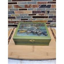 Vintage Repurposed Cigar Box Jewelry Chest,  Rustic Catchall,  picture