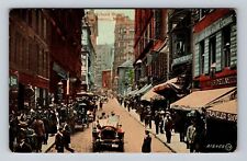Boston MA-Massachusetts, View Of School Street Vintage c1911 Postcard picture