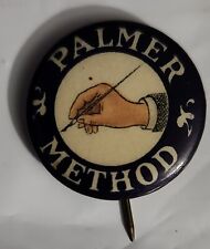 Vintage Palmer Method Handwritting Pinback Button Pin  picture