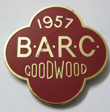 BARC GOODWOOD 1957 CAR GRILL BADGE EMBLEM LOGOS METAL ENAMLED CAR GRILL BADGE picture