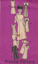 1960s Classic Dress Pattern 8 Style Variations Sz 22 1/2 Marian Martin 9111 picture