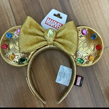Disney Parks Marvel Infinity Stones Gauntlet Loungefly Ears Headband NWT 2024 JP picture