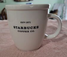 Starbucks Vintage Barista Mug 2001 Large White 16 oz Coffee Cup Est 1971 picture