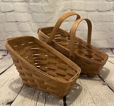 Longaberger Baskets Lot of 2 Angled Swing Handle picture