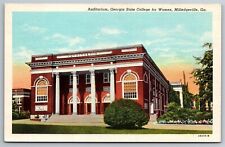 Georgia State College For Women Auditorium Milledgeville GA C1940's Postcard V14 picture