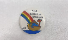 Vintage God Keeps His Promises Pinback picture