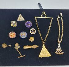Freemason Free Mason Masonic Pins Tie Clips Pendants Collectible Scottish Rite picture