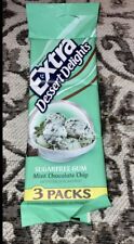 3 packs Extra Dessert Delights Mint Chocolate Chip Gum 45 Sticks New Collectible picture