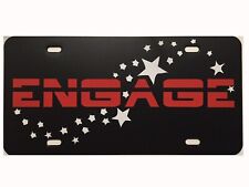 Star Trek Inspired License Plate ENGAGE Car Tag Next Generation Picard Accessory picture