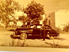 i4 Photograph 1950 Dodge Coronet Handsome Man Posing With Old Car Artistic 1954 picture