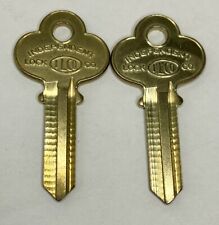 Original NOS ILCO Vintage Nickle Key Blanks CO65 1001 EJ - Set of 2 picture