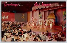 Venus Room Frontier Showgirls Greetings From Las Vegas NV Chrome Postcard 1950's picture