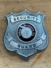 Vintage Indian Motorcycle/Motocycle Security Guard Badge picture