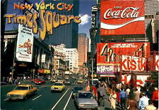 Vibrant Times Square image with energetic text and popular references. picture