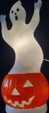 Vtg 1993 21”Don Featherstone Skinny Scream Ghost Pumpkin Halloween Blow Mold USA picture