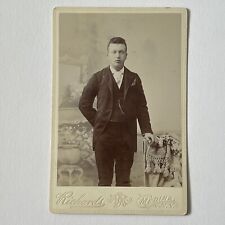 Antique Cabinet Card Photograph Handsome Dapper Young Man Medina NY picture