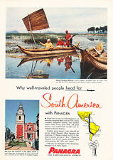 1955 Panagra PanAm Airlines Lake Titicaca - Classic Advertisement Print Ad J111 picture