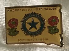 VTG 93-94 American Legion Loyalty Pin South Dakota Margaret Demery Dept Pres picture