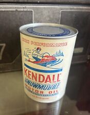 Vintage Kendall Oil Can Snowmobile Graphics Rare Composite  picture