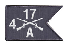 A co 4-17 Infantry, 4th BN, 17th Infantry Reg Hook & Loop Guidon Patch - 5