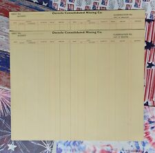 Vintage Account Form Osceola Consolidated Mining Michigan Copper picture