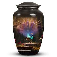 Peacock Inspired Adult Male Cremation Urn for Ashes picture