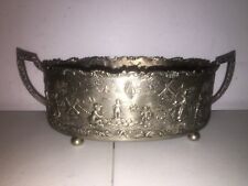 ANTIQUE 1900's PAYE & BAKER SILVERPLATE DUTCH SCENES BOWL HOLDER picture
