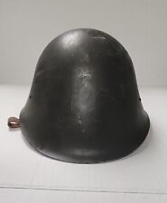 Authentic Romanian Army M73/80 Steel Helmet w/ Leather Liner Chin Straps Surplus picture