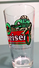 VINTAGE 1997 BUDWEISER PINT BEER GLASS LOUIE THE LIZARD VG picture