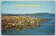 Postcard CA San Francisco Waterfront harbor Golden Gate Bridge UNP A17 picture