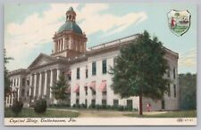 Tallahassee Florida~State Capitol Building & Seal~Vintage Postcard picture
