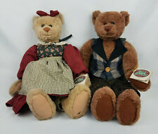 Ganz Cottage Collectibles Plush Brown Bears Stu Sue Lorraine Chien Pair Animal picture