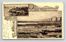 c1906 Louisville Kentucky Multi View Ohio Falls Shore of KY Postcard picture